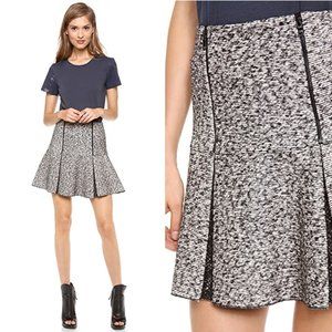 Robert Rodriguez Tweed Zip Flip Skirt